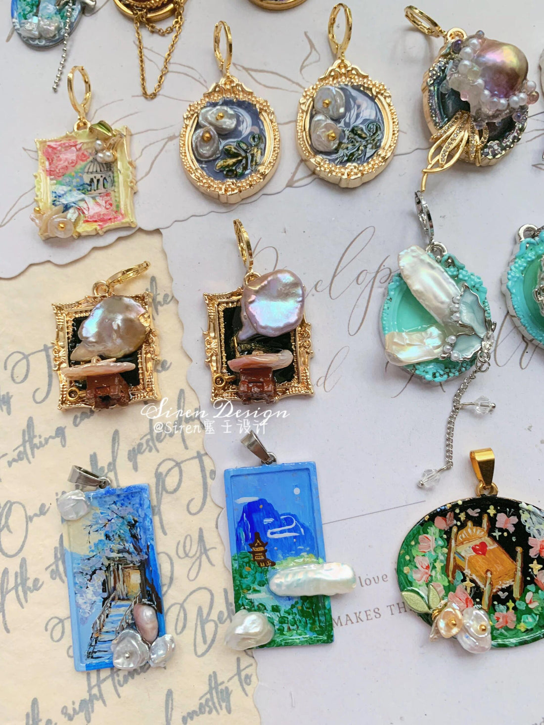 Introduce: Baroque Pearl Hand-Painted Pendants: A Blend of Vintage and Artistry